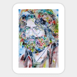 JERRY GARCIA watercolor portrait .2 Sticker